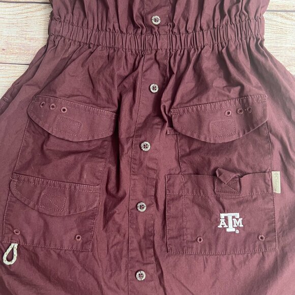Columbia Texas A&M Aggies Dress Girls Small Maroon Fishing Outdoor PFG Style - Picture 10 of 16